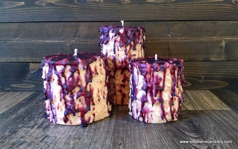 White Tea & Berries Hand Caked Pillar Candle™