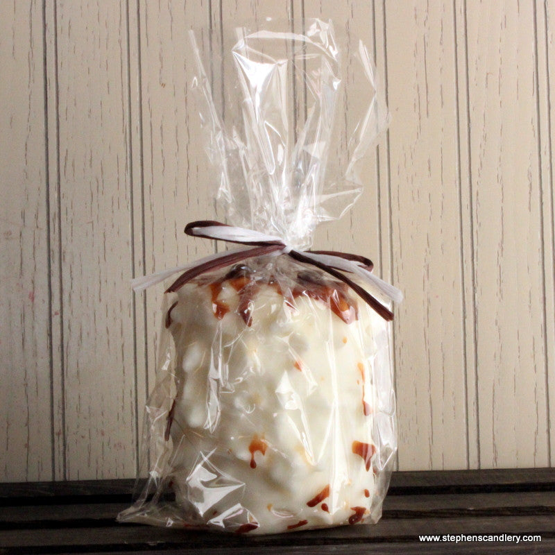 French Vanilla Coffee Hand Caked Pillar Candle