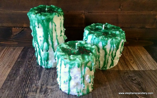 Christmas Boutique Hand Caked Pillar Candle™ (Formerly Snowdrop)