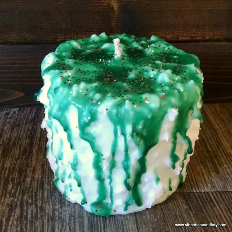 Christmas Boutique Hand Caked Pillar Candle™ (Formerly Snowdrop)