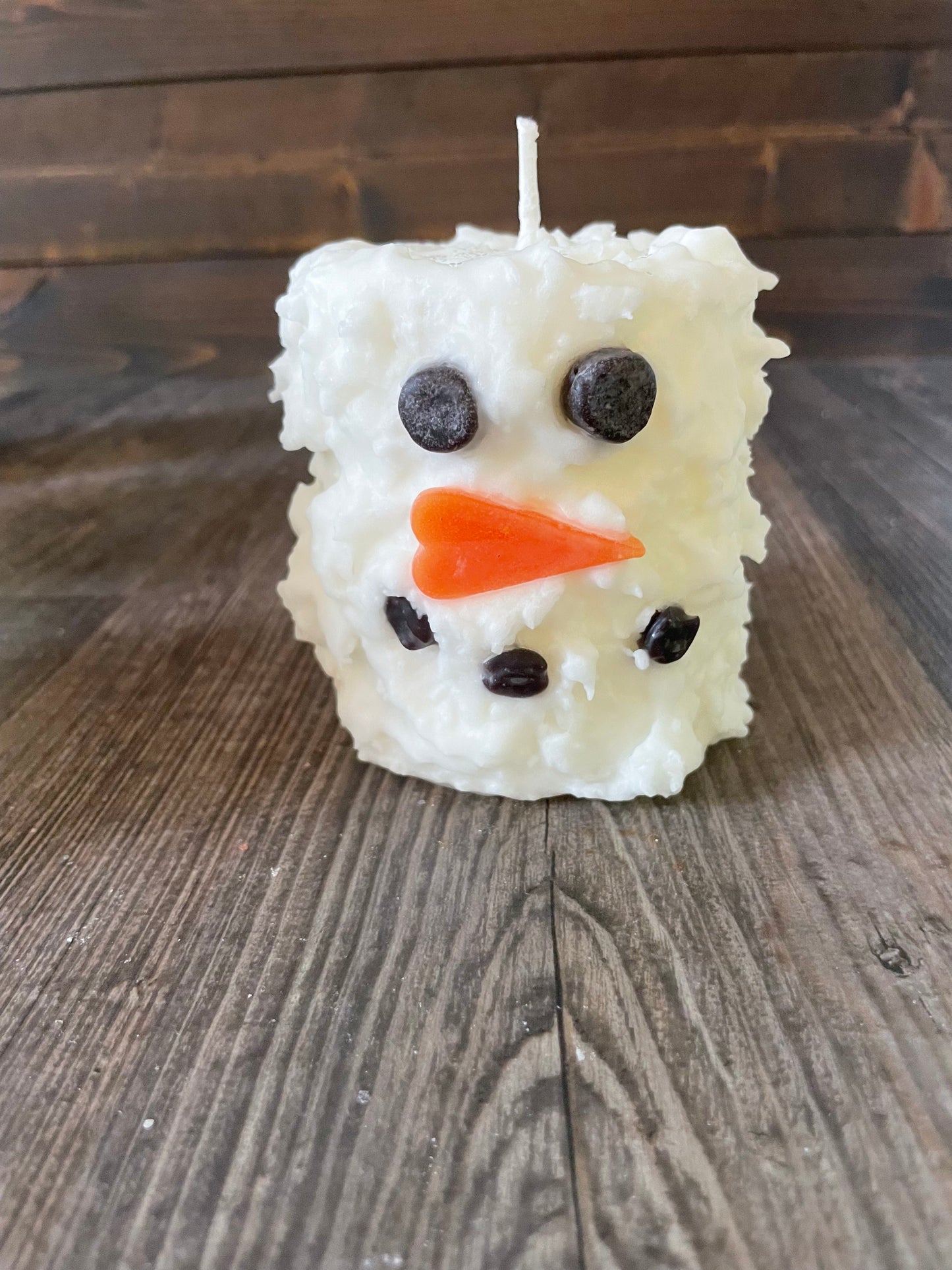Snowman Hand Caked Pillar Candle™