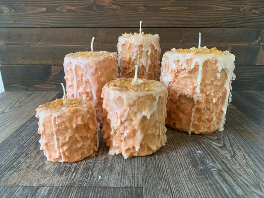 Pumpkin Cheesecake Hand Caked Pillar Candle™