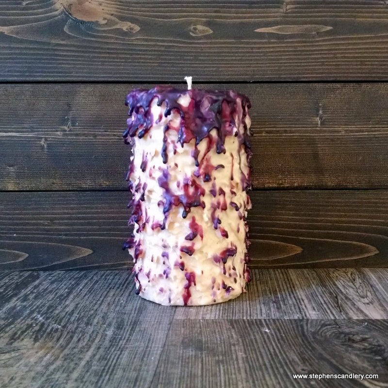 White Tea & Berries Hand Caked Pillar Candle™